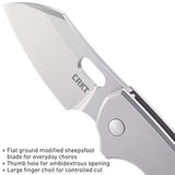 Cuchillo plegable, color plateado.