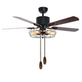 Cadena para ventilador de techo, de madera de nogal