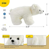 Juguete de peluche suave y curioso Oso polar brillante