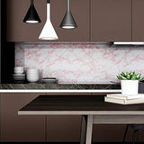 Vinilo autoadhesivo decorativo tipo mármol rosa (15.7x236)