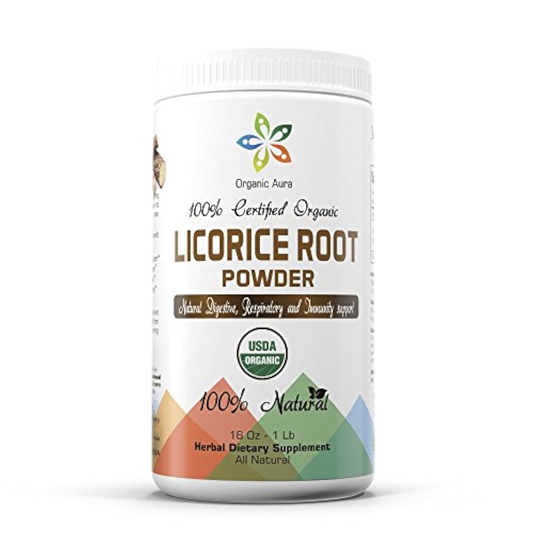 orgánico Regaliz Root Polvo 16 oz-1 lb Respiratorio natural
