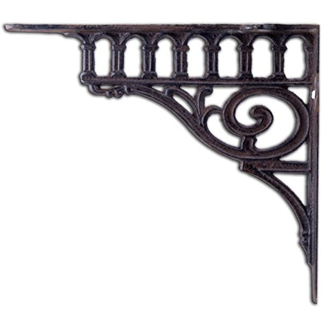 Soporte de estante de pared de hierro fundido.