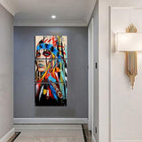 Yatsen Bridge Wolf - Pintura india americana 3 piezas