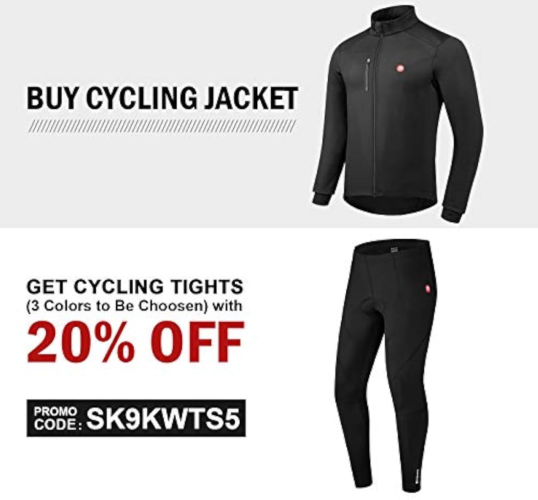 Przewalski - Chaqueta de ciclismo para hombre, chaqueta para correr, térmica, cortavientos, transpirable, reflectante, cortavientos