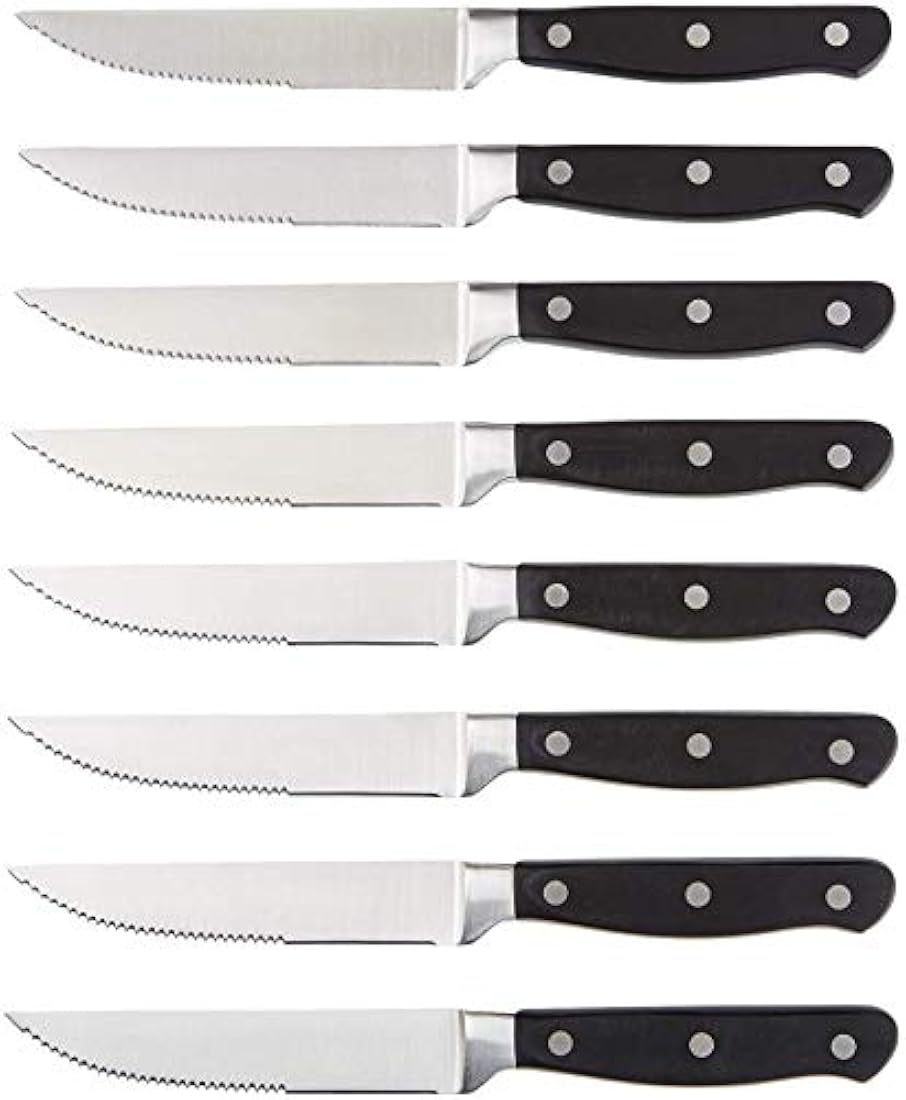 Juego de cuchillo para carne, calidad prémium, 8 piezas.