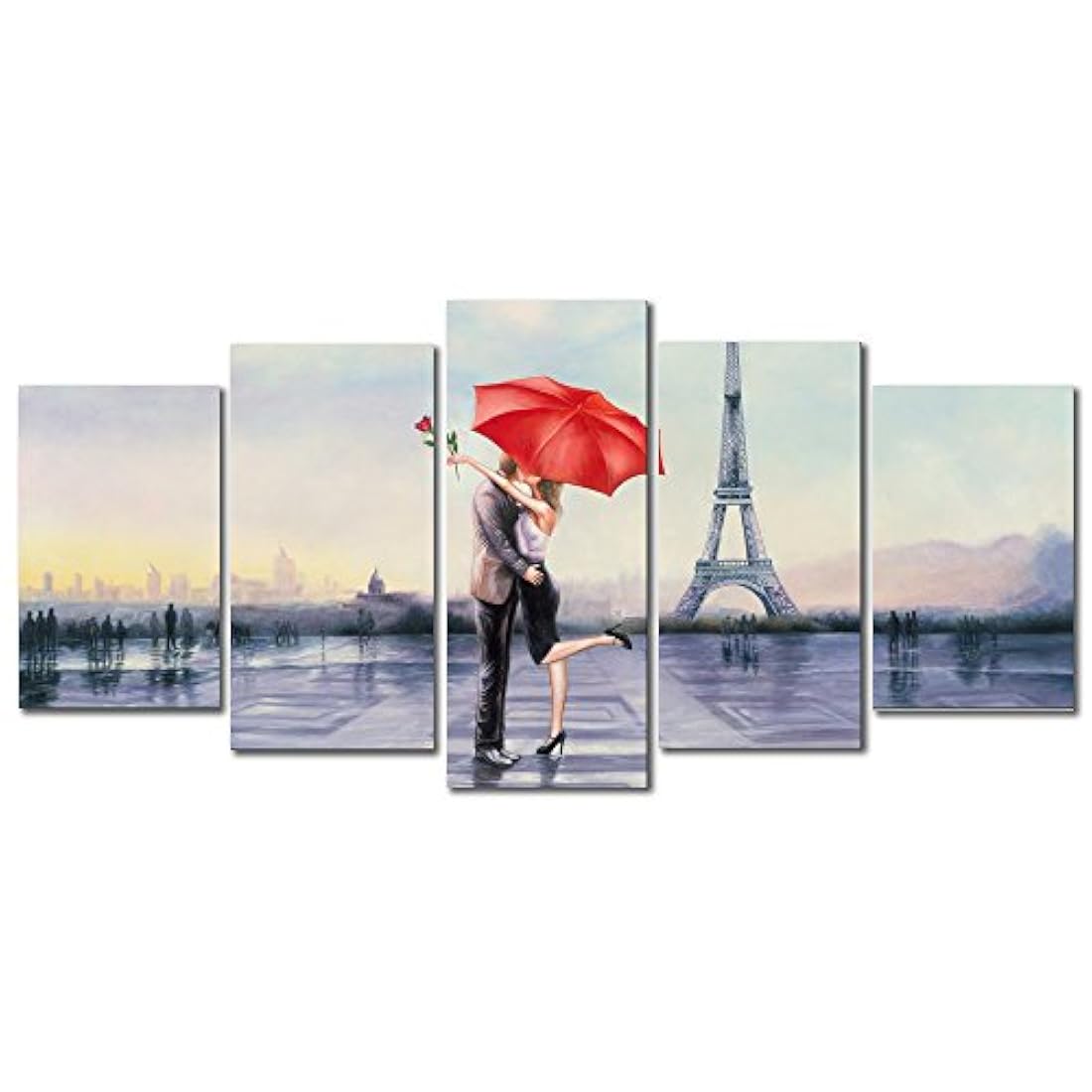 Pyradecor - Lienzo con impresión giclée 5 paneles, tamaño XL