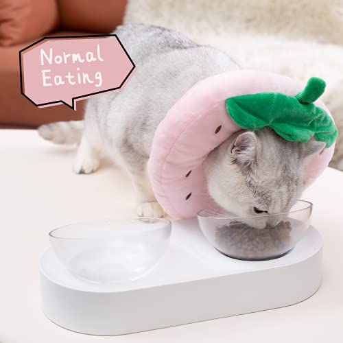 COLLAR de cono ajustable para gatos suave, lindo collar de recuperación de gatos, conos de gato después de la cirugía para gatitos