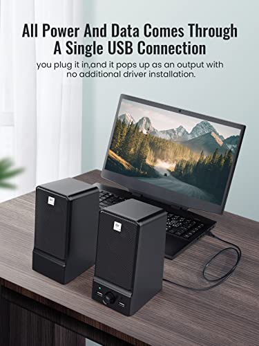 Altavoces USB para computadora duales de 8 W para laptop