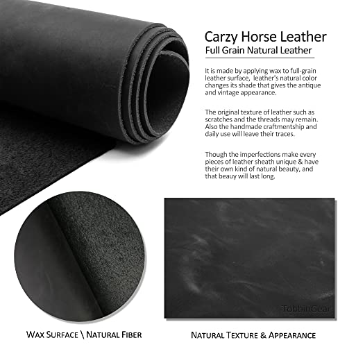 TobbinGear Funda de cuero para teléfono celular con clip para cinturón, bolsa de cuero para cinturón, funda universal de cuero para teléfono, soporte para iPhone, funda de teléfono celular, color negro mediano