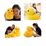 Almohada de peluche con diseño de pato amarillo
