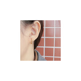 Aretes de aro pequeños de plata para mujer