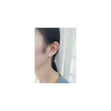 Aretes de plata de 4 puntas con circonita cúbica redonda