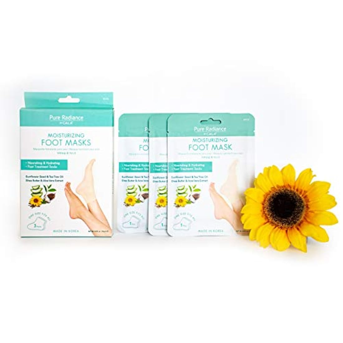 Máscaras  para pies  semillas de  girasolPack de 3