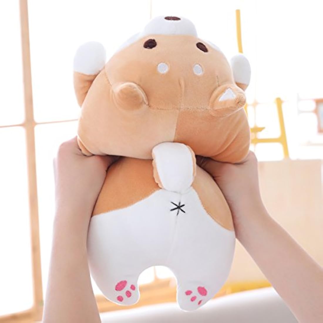 Almohada de peluche de 15 pulgadas, estilo perro