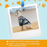 4 camisetas de verano para mascotas, estilo hawaiano, camisa floral para perro, camisetas con estampado hawaiano, camisetas transpirables para mascotas, ropa fresca para playa, playa, cachorros, sudadera para cachorros pequeños