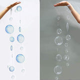 Guirnaldas decorativas de burbujas transparentes y planas