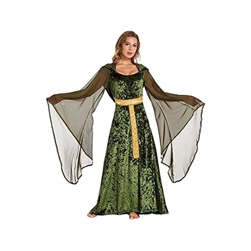 Disfraces medieval vintage terciopelo encaje vestido
