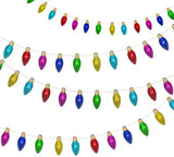 Juego de guirnaldas de luces planas 2D coloridas