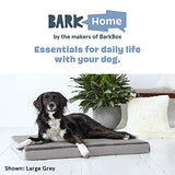 Barkbox Cama para perro con plataforma de espuma viscoelástica, colchón de felpa para alivio ortopédico, lavable a máquina con funda extraíble y forro resistente al agua, incluye juguete chirriador