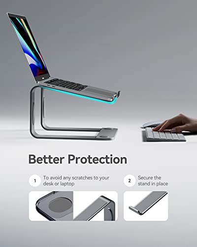 Soporte ergonómico para ordenador portátil gris LORYERGO