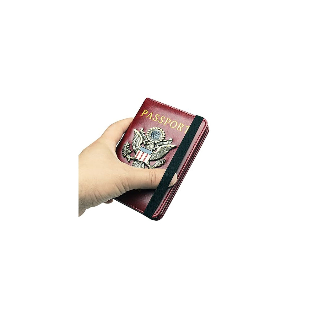 Porta Documentos y Tarjetas para pasaporte y tarjetas rojo