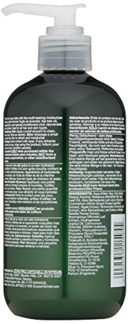 Árbol de té hidratante para el cabello y el cuerpo, crema