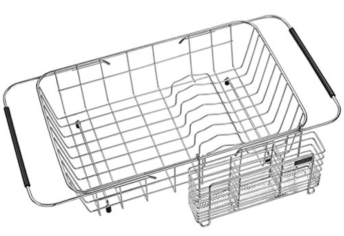 Escurreplatos extensible y soporte para utensilios