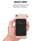 OBVIS Bolsillo para teléfono celular, tarjetero autoadhesivo con adhesivo 3M RFID, tarjetero para tarjeta de crédito ATM, para iPhone Android, 2 unidades, color negro