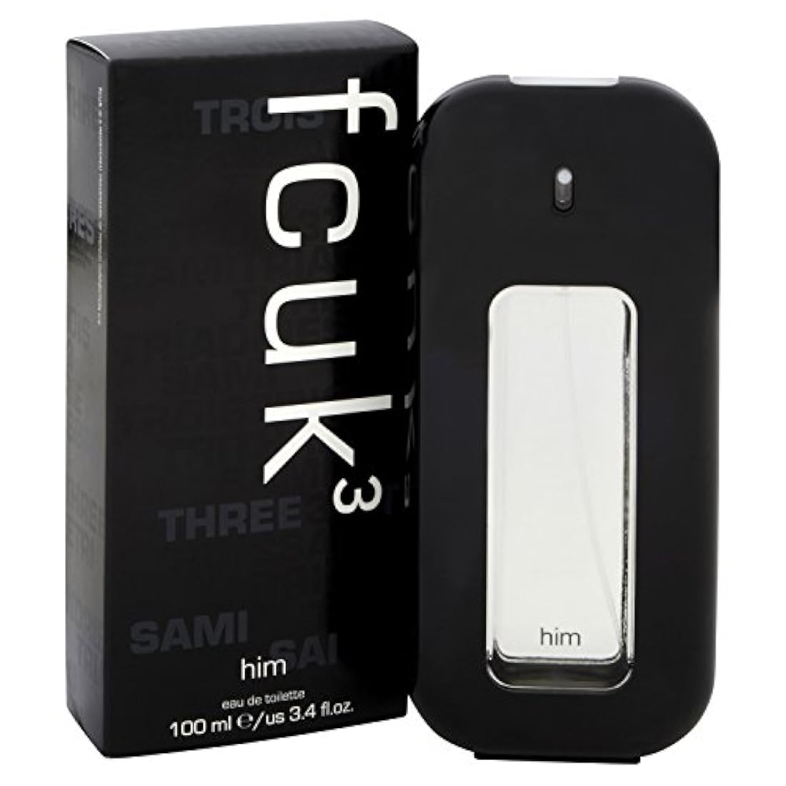 FCUK 3 por el Francés conexión edt Spray/fn206625/3,4 oz/Hombres/