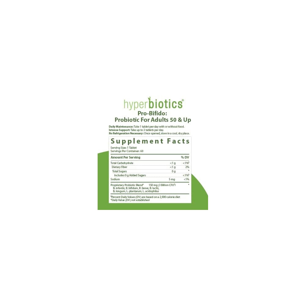 Suplementos Apoyo probiótico Pro-Brifido para edades 50+