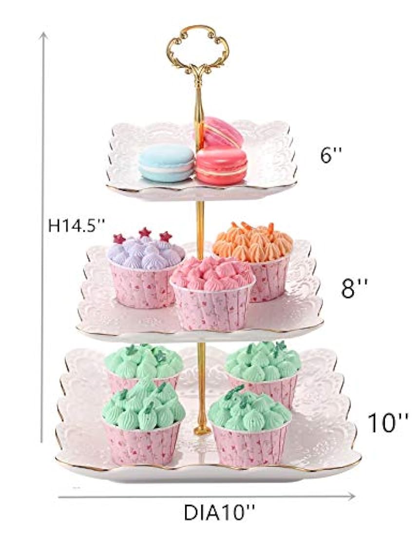 Bases para pasteles Soporte cuadrado de porcelana