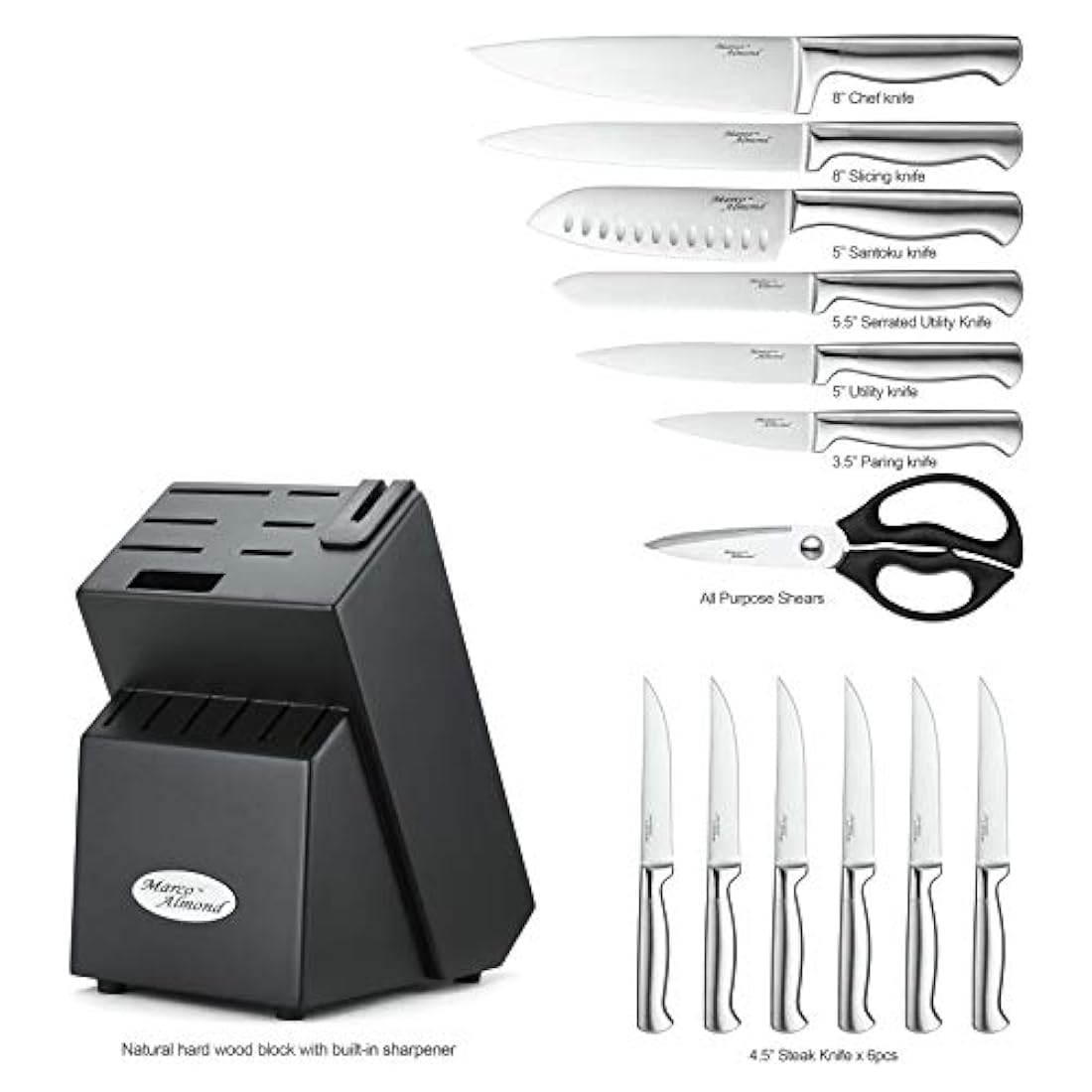 Juego de cuchillos de cocina con bloque