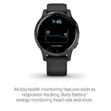 Garmin vivoactive 4, reloj inteligente con GPS, negro.