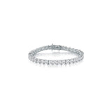Pulseras y tobilleras clásica de tenis chapada en oro blanco