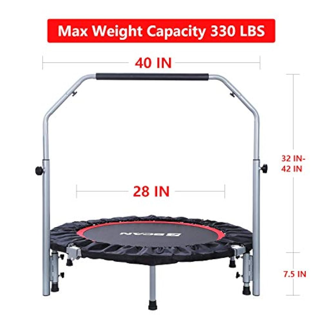 Mini trampolín plegable de 40 pulgadas