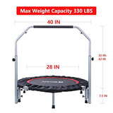 Mini trampolín plegable de 40 pulgadas