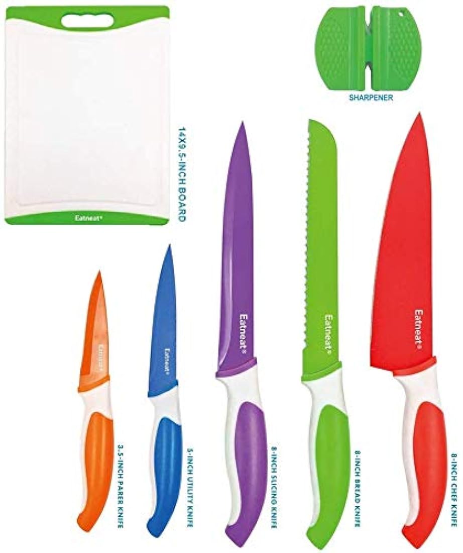 EatNeat Juego de cuchillos afilados de 12 piezas,
