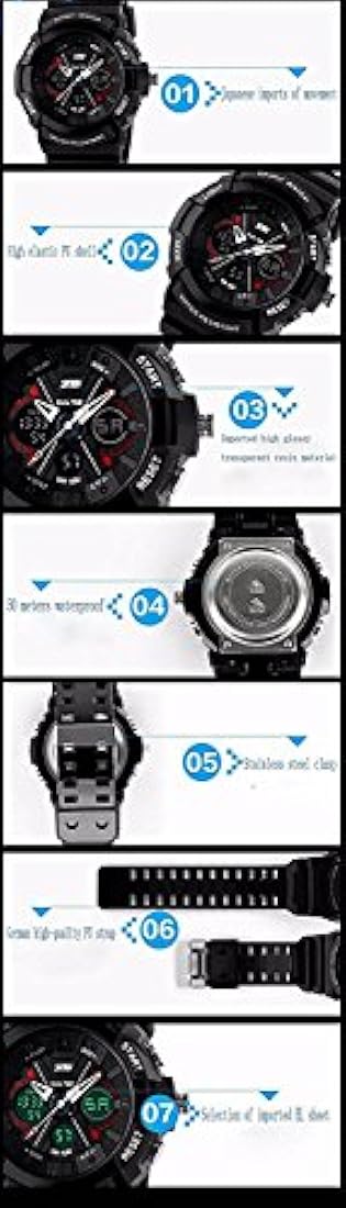 Reloj deportivo unisex Analógico / Digital Dual