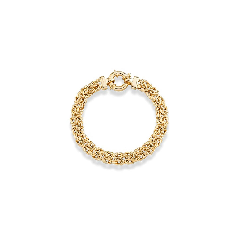 Pulseras italiana de oro de 18 quilates sobre plata de ley