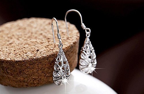 Aretes colgantes de filigrana de plata
