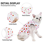 TORJOY Traje de recuperación profesional para gatos para heridas abdominales o enfermedades de la piel, después de la cirugía, heridas antilamiendas, cuello E transpirable alternativa para gatos y perros