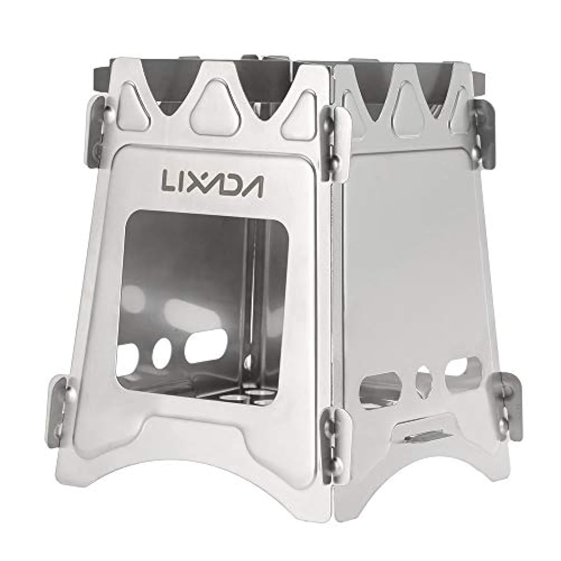 Lixada - Estufa portátil plegable de acero inoxidable