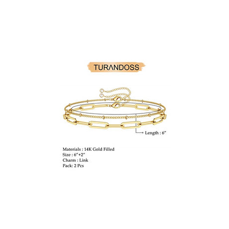 Pulseras y tobilleras delicada de oro para mujer