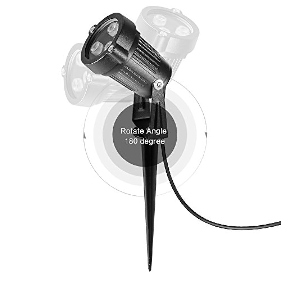 luz para césped, 2 en 1, impermeable, control remoto