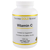 Vitamina C 1 000 mg 240 cápsulas vegetarianas sin leche.