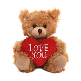 Peluche de Oso marrón con corazón rojo 6.0in, Made By Aliens