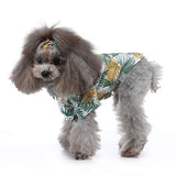 MaruPet Camisa hawaiana para perro NewStyle Summer Beach Chaleco de manga corta para mascotas Ropa de perro Top Floral Camiseta hawaiana Tops Chaquetas para perros pequeños razas gatos hojas XS