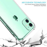 Cavie Brands Funda transparente para iPhone 11 con 2 protectores de pantalla, máxima protección de absorción de golpes, funda transparente para iPhone 11, compatible con Apple iPhone 11
