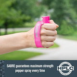SABRE Red Runner Pepper Gel - Fuerza de policía con correa de mano ajustable (calor máximo con 35 quemaduras) - Viene con alarma personal opcional con clip y luz LED (120dB Alarma de hasta 600', 607.0 ft de distancia)