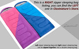 Clostnature Saco de dormir para adultos y niños, saco de dormir ligero para niñas, niños, jóvenes, saco de dormir ultraligero para clima frío, saco de compresión incluido (cremallera derecha)